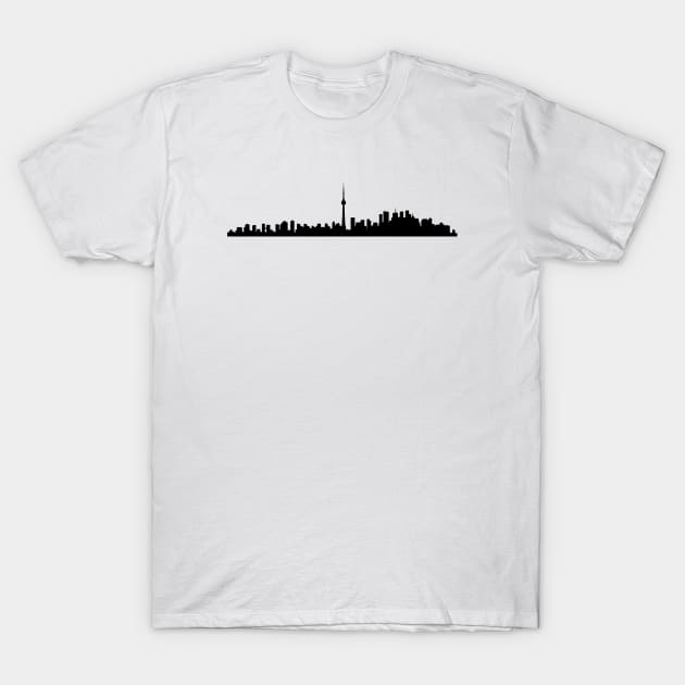 Canada - Toronto Skyline (Black) _023 T-Shirt by Tridaak